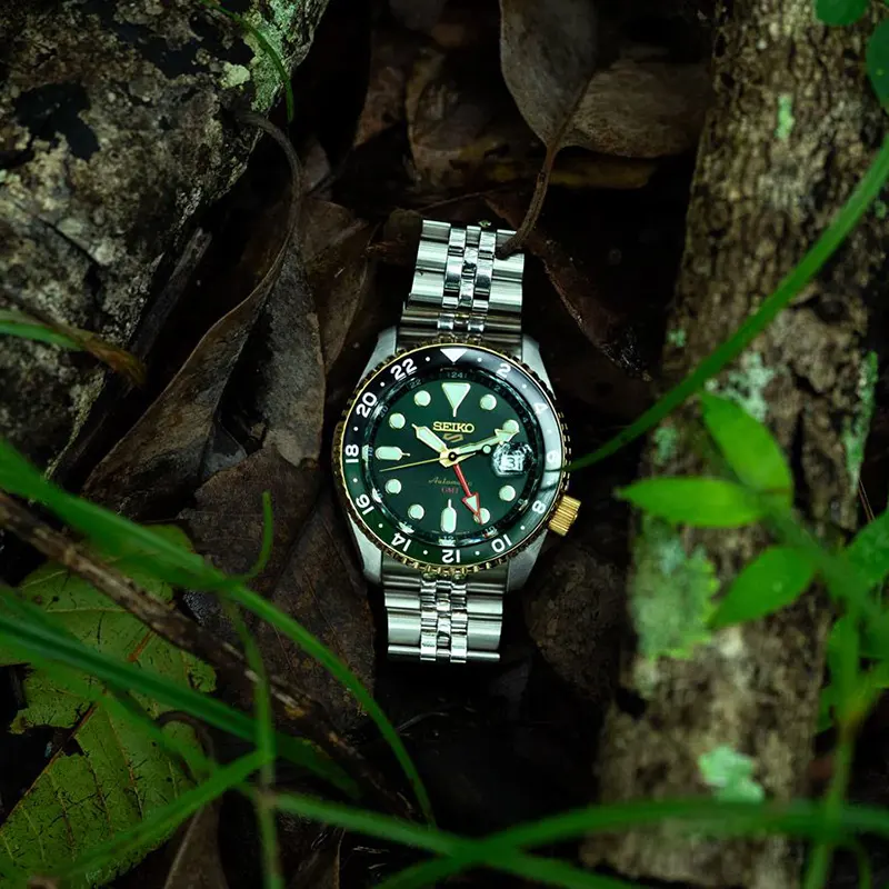 Seiko 5 Sports Forest Green Sunrise Dial Limited Edition Men’s Watch- SSK050K1